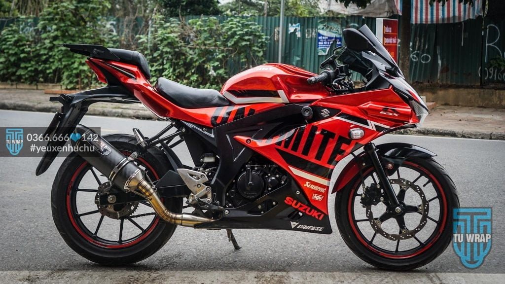 Suzuki GSX R150 lên tem trùm candy Red 15