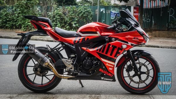 Suzuki GSX R150 lên tem trùm candy Red