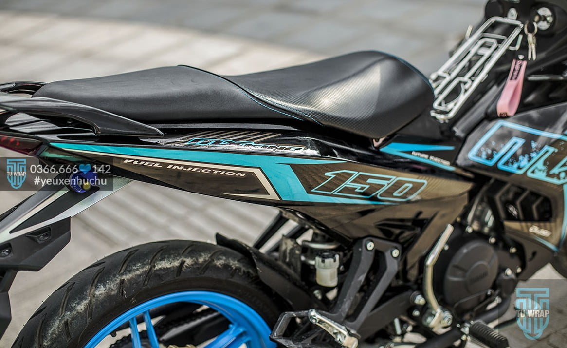 Mẫu sơn xe máy Exciter 150 màu xanh candy cực đẹp tại TPHCM  SƠN XE GIÁ RẺ