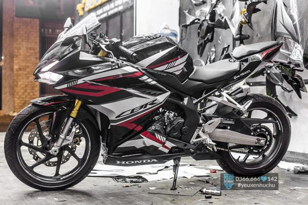 tem xe cbr150 đen bạc candy