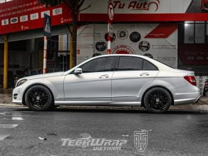 mercedes c300 dán đổi màu teckwrap ck525 gold pearl 20