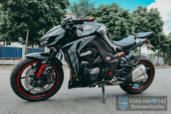 z1000 đổi màu đen bóng lên tem rời raptor