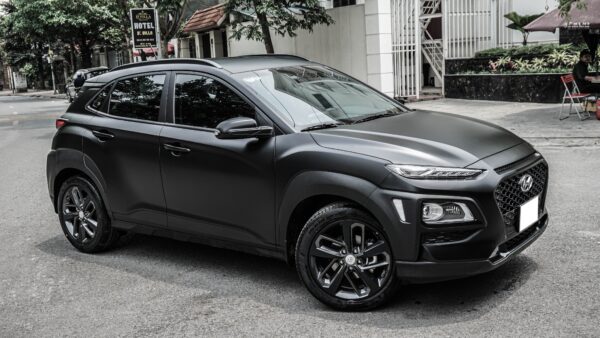 hyundai kona dán đổi màu đen mờ cm01m