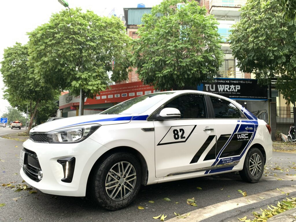 Dán tem sườn xe ô tô Kia Soluto