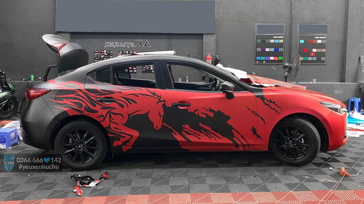 Dán tem decal thiết kế xe Mazda 3 2020 Speed